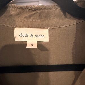 Cloth and Stone shirt jacket/ dress olive green size small